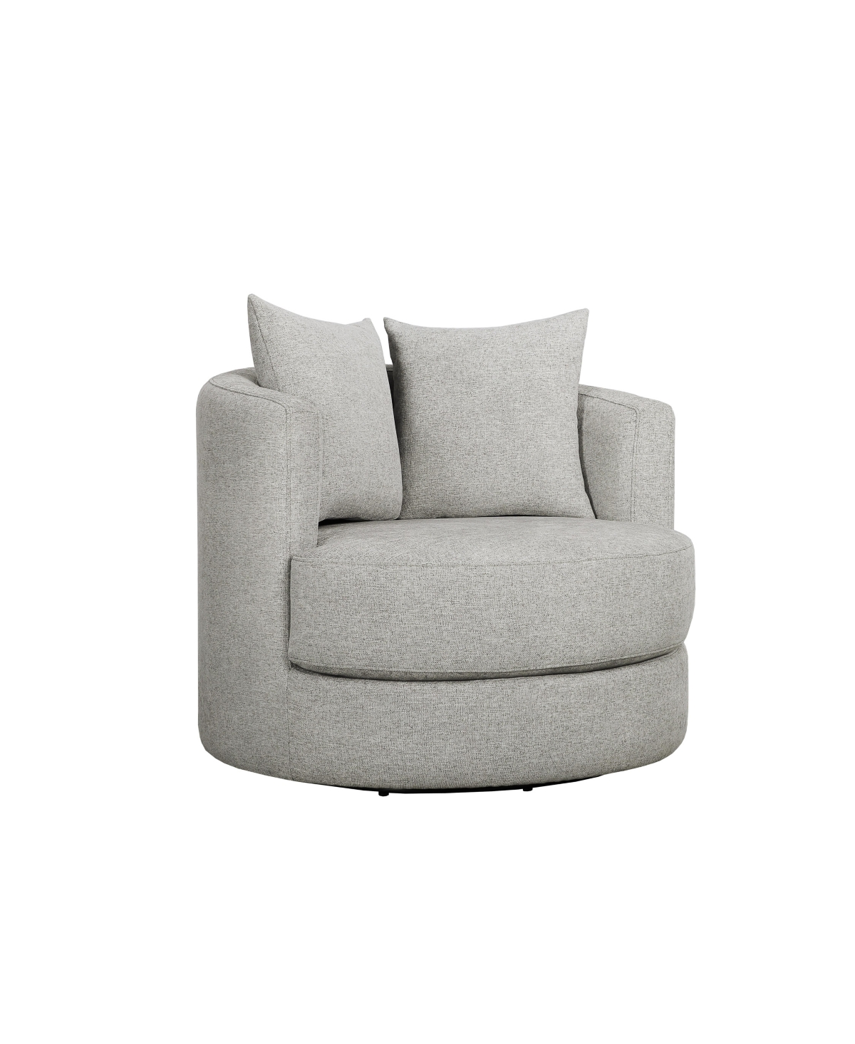 Abbyson Living Elizabeth 38" Stain-resistant Fabric Swivel Chair In Light Gray