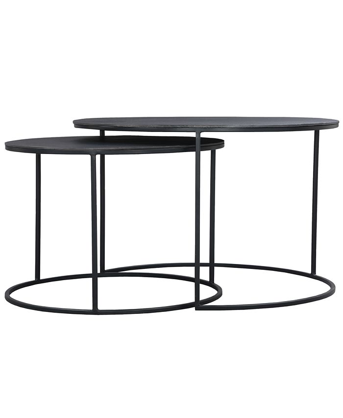 Furniture Declan Round Nesting Coffee Table Macy's