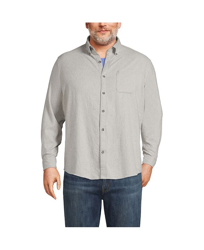 Lands' End Men's Traditional Fit Flagship Flannel Shirt Macy's