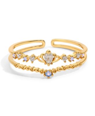 Zirconia Crown 18K Gold Plated Arch Bracelet