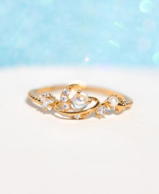 Crystal Opalescent Celestial Across the Universe Ring