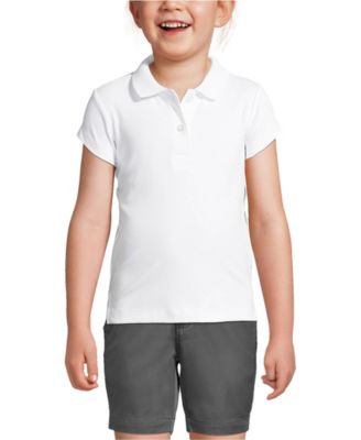 Girls Short Sleeve Feminine Fit Interlock Polo Shirt