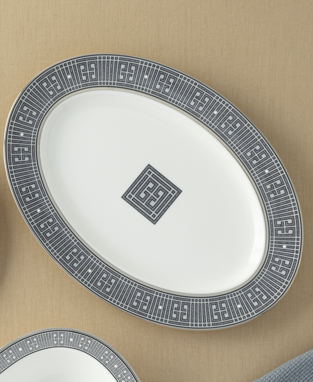 Noritake Infinity Graphite Oval Platter, 14" In Graphite
