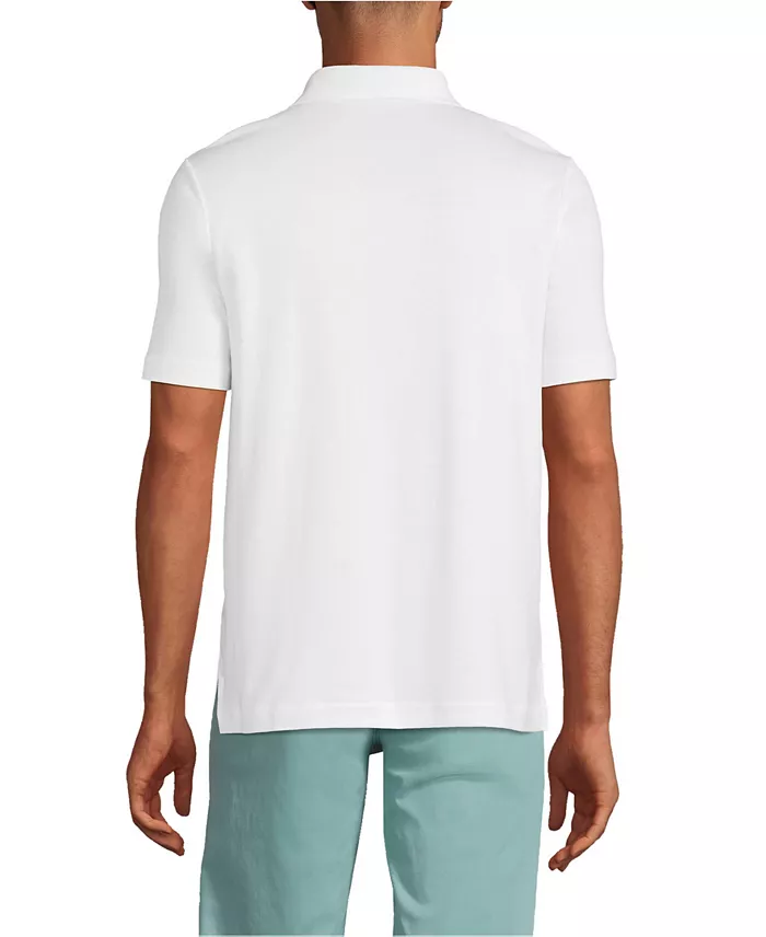 Big & Tall Short Sleeve Cotton Supima Polo Shirt with Pocket - thumbnail 3