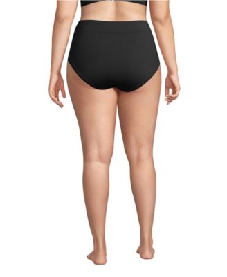 Plus Size Tummy Control High Waisted Bikini Swim Bottoms