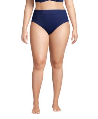 Plus Size Tummy Control High Waisted Bikini Swim Bottoms
