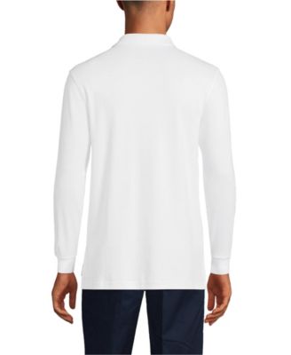 Men's School Uniform Long Sleeve Interlock Polo Shirt