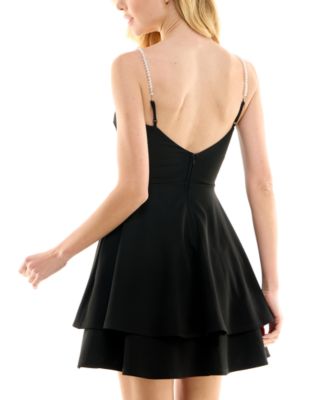 blue dress for baby girl Beverie Pearl Halter Maxi Dress Black