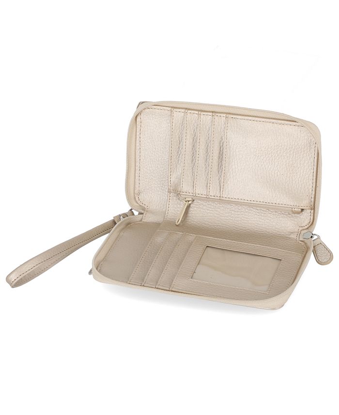 Giani Bernini Softy Leather Tech Crossbody Wallet, Created for Macy's