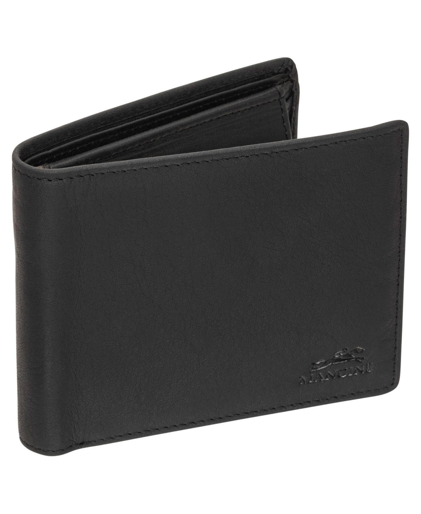 Мужской кошелёк Mancini Buffalo RFID Secure Wallet with Coin Pocket, цвет: Чёрный — фото 4