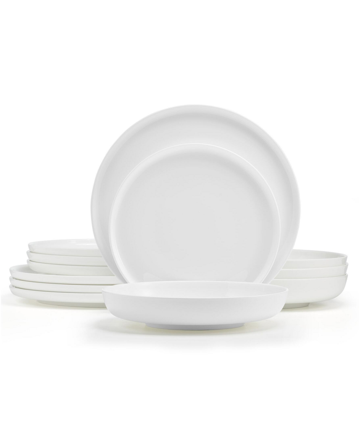 Mikasa Marion Bone China 12 Piece Dinnerware Set, Service For 4 In White