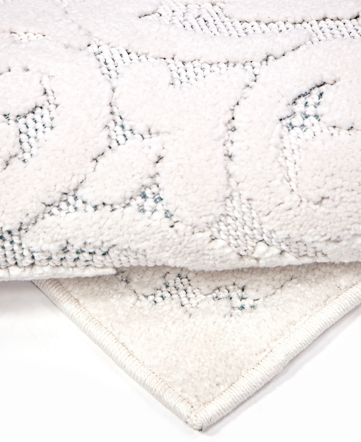Orian Crochet Indoor, Outdoor Kensington Area Rug - Mist