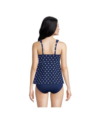 Women's Adjustable Scoop Neck Flutter Tankini Top