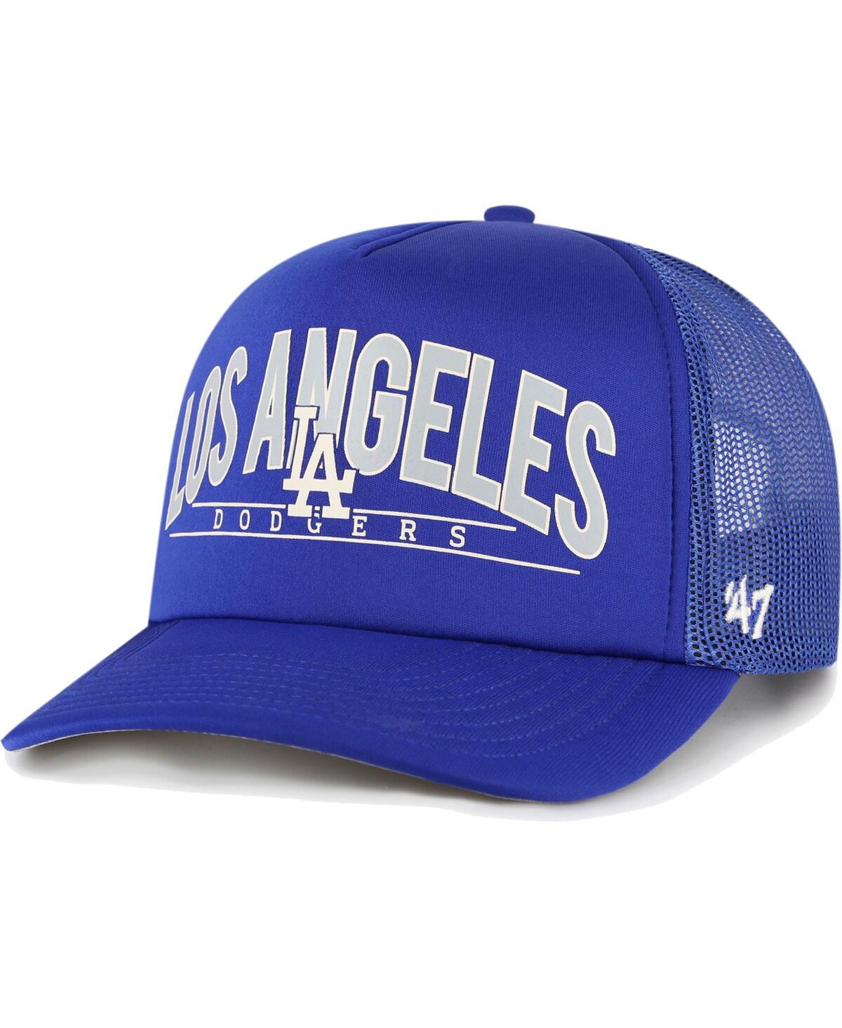 47 Brand Men's ' Royal Los Angeles Dodgers Backhaul Foam Trucker Snapback Hat