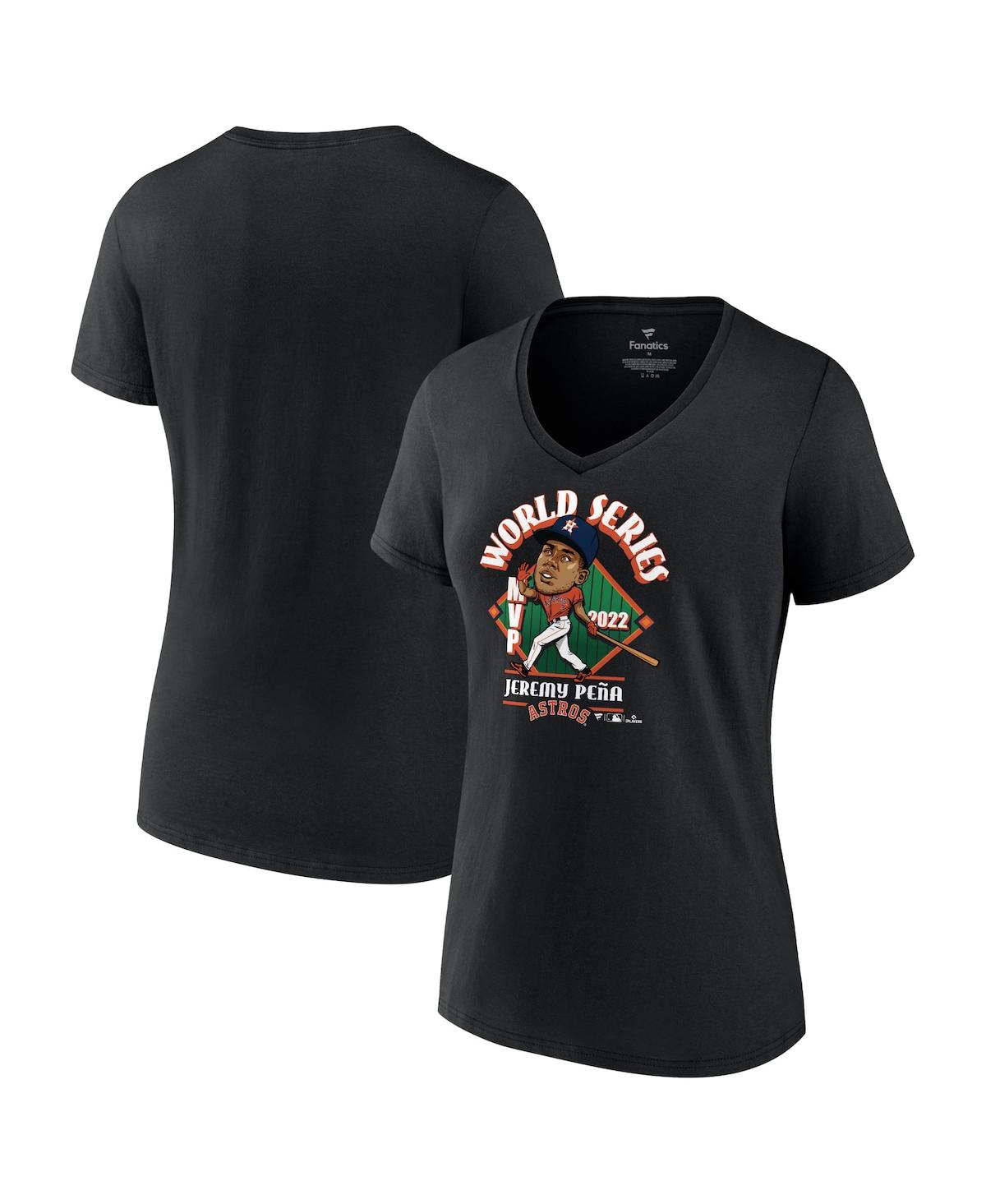 Women's Fanatics Jeremy PenaHouston Astros 2022 World Series Champions Mvp Plus Size Name and Number T-shirt - Black