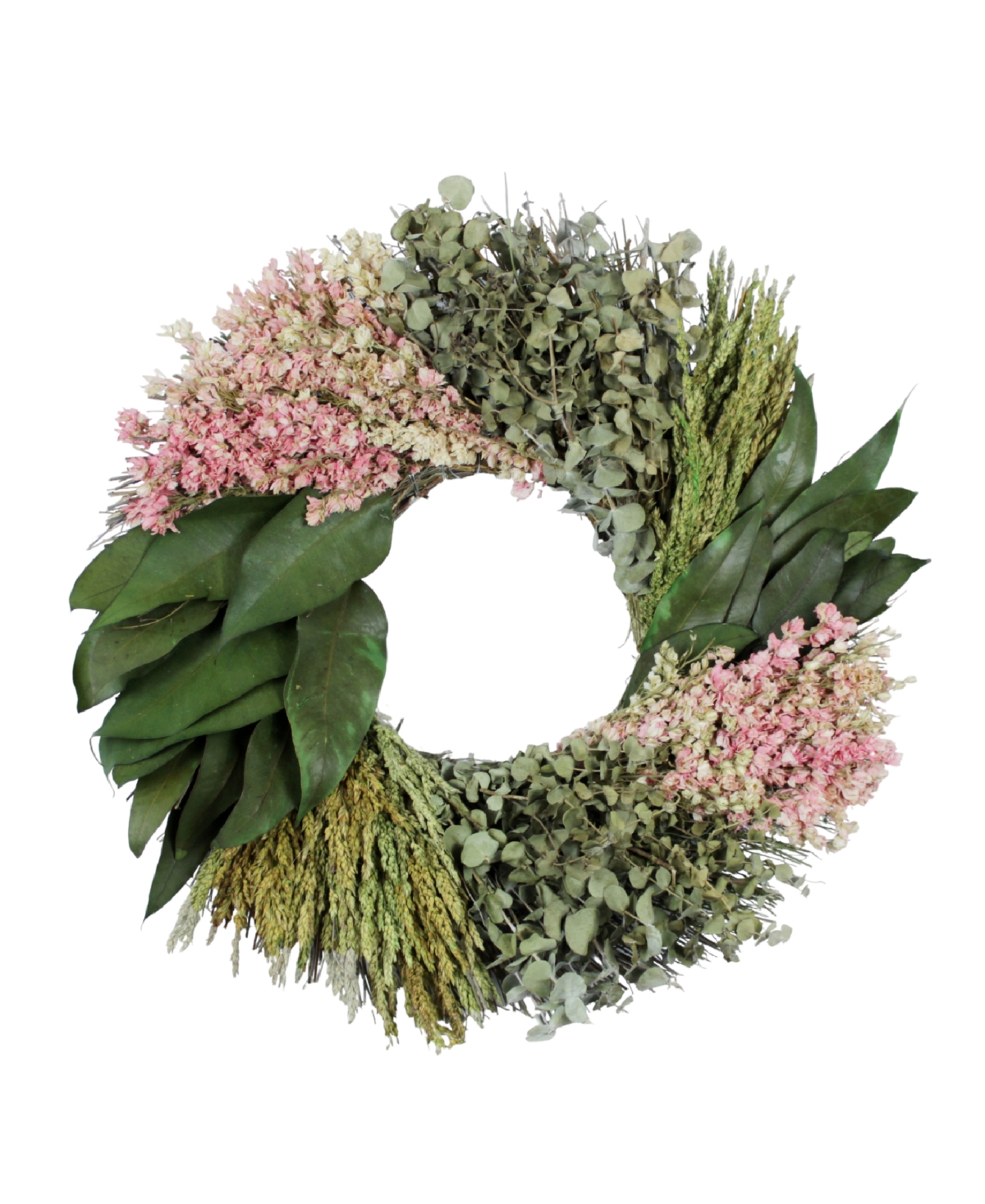 Preserved Larkspur Farmhouse Handcrafted Wreath, 19"