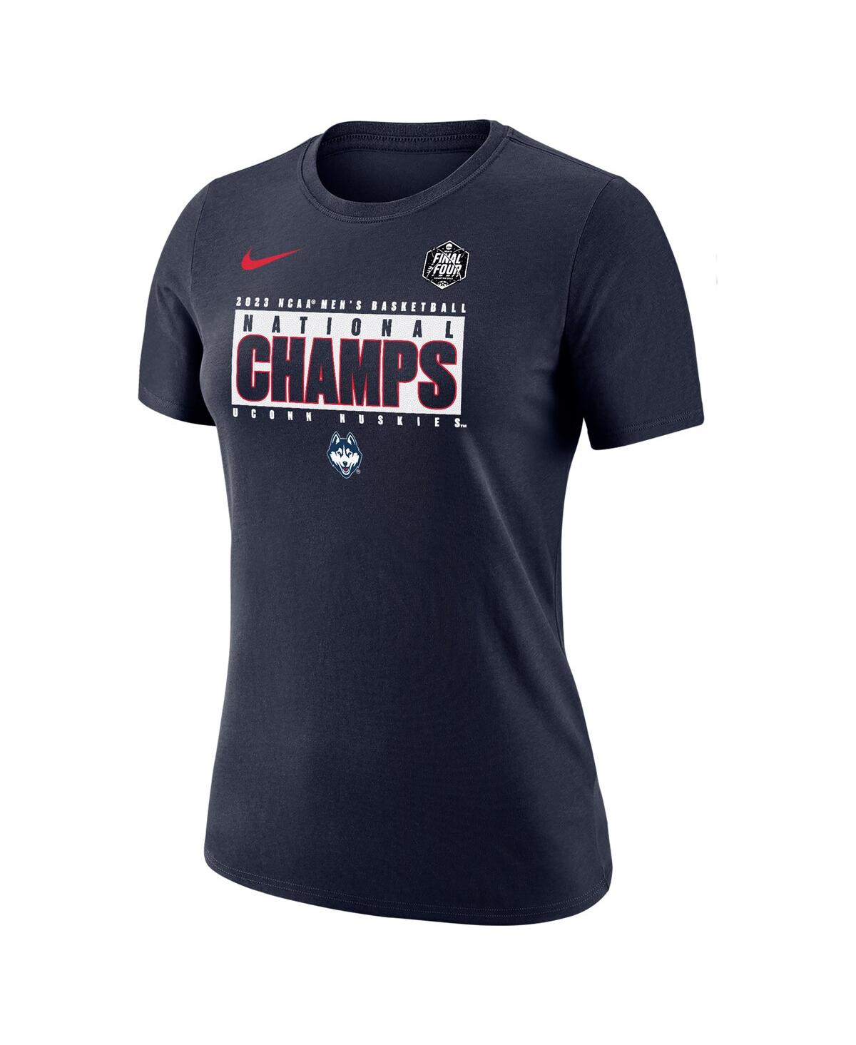 Nike Women's  Navy Uconn Huskies 2023 Ncaa Men's Basketball National Champions Pebble T-shirt In Navy