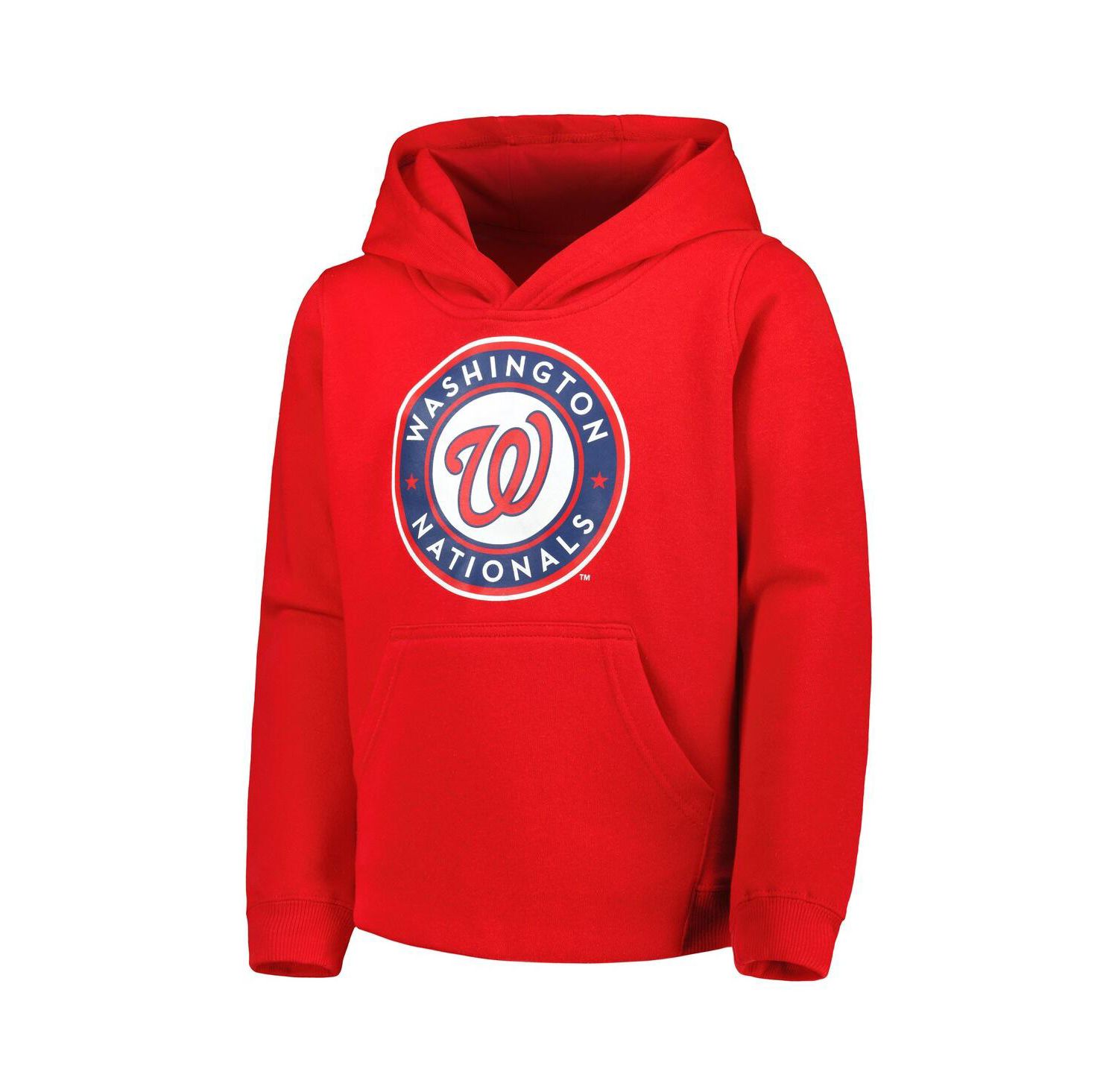 Big Boys and Girls Red Washington Nationals Team Primary Logo Pullover Hoodie