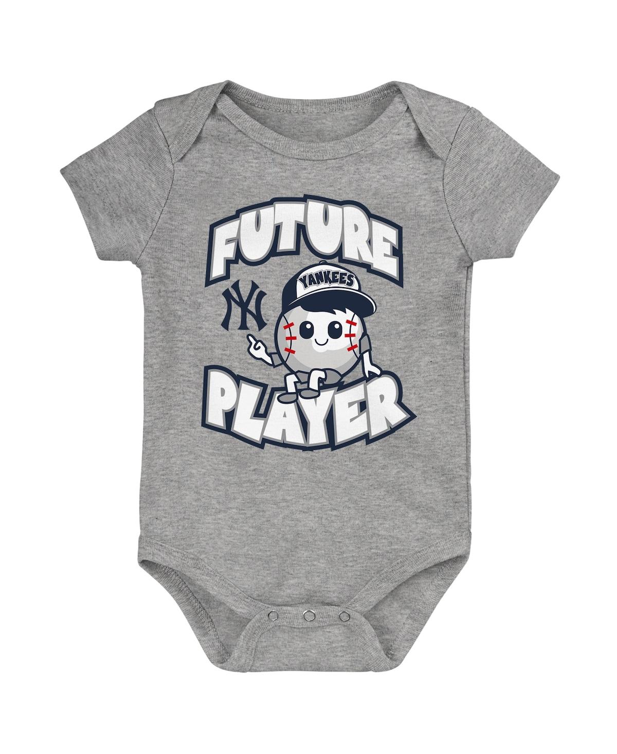 Outerstuff Newborn and Infant Boys and Girls Navy, Heather Gray