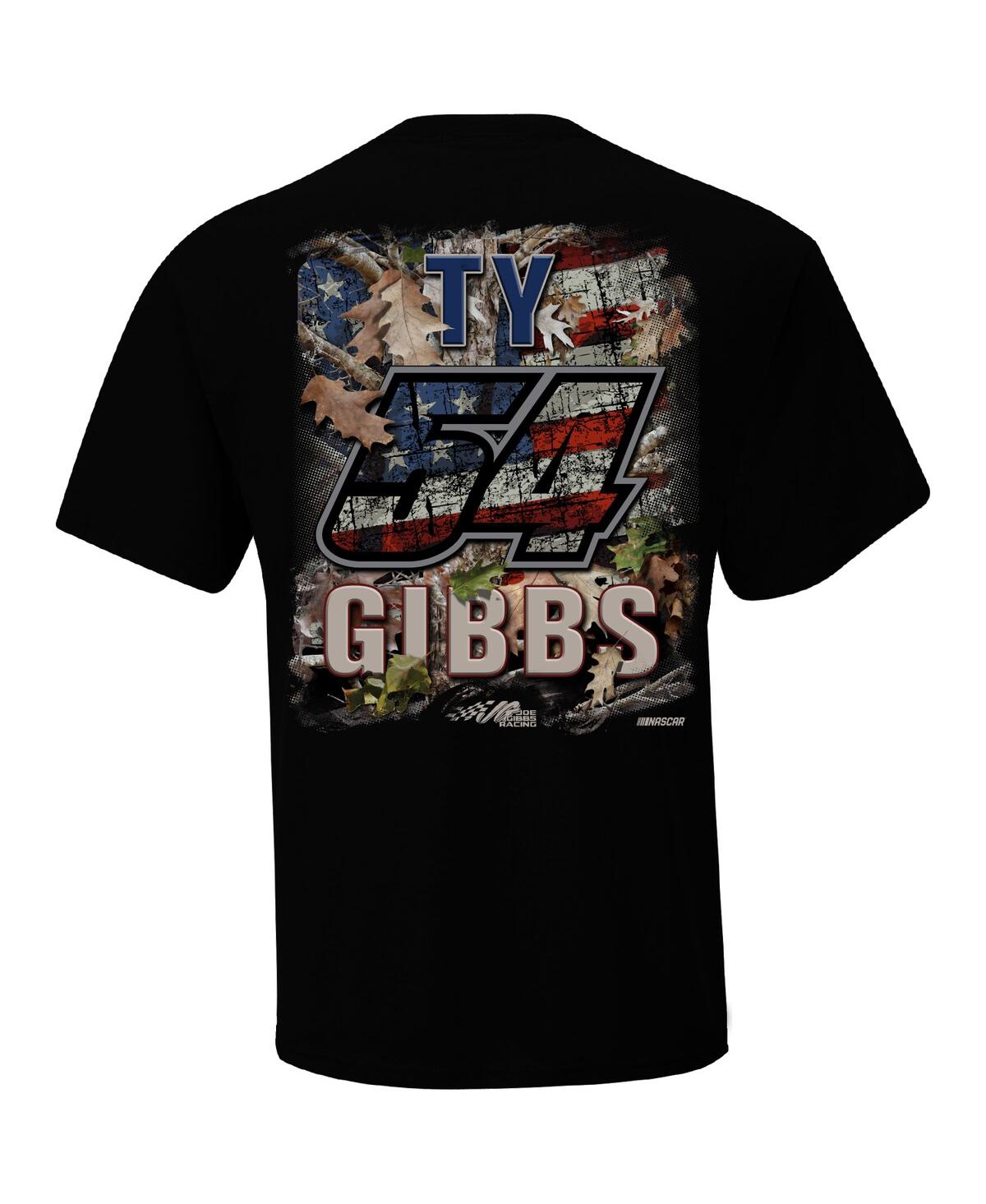 Shop Joe Gibbs Racing Team Collection Men's  Black Ty Gibbs Patriotic T-shirt