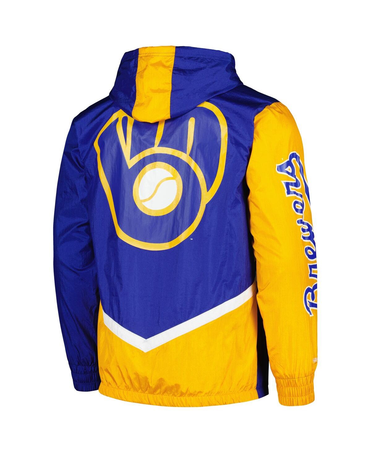 Mitchell & Ness Men's  Royal Milwaukee Brewers Undeniable Full-zip Hoodie Windbreaker Jacket In Royal