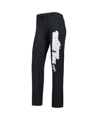 Women's Heather Black, Heather Gray Chicago White Sox Wordmark Meter Muscle Tank Top and Pants Sleep Set