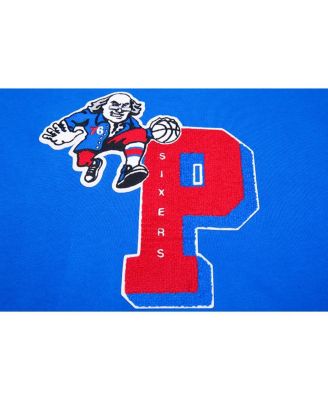 Women's Royal Philadelphia 76ers Mash Up Pullover Sweatshirt