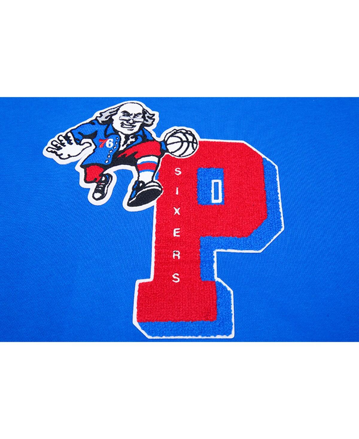 Shop Pro Standard Women's  Royal Philadelphia 76ers Mash Up Pullover Sweatshirt