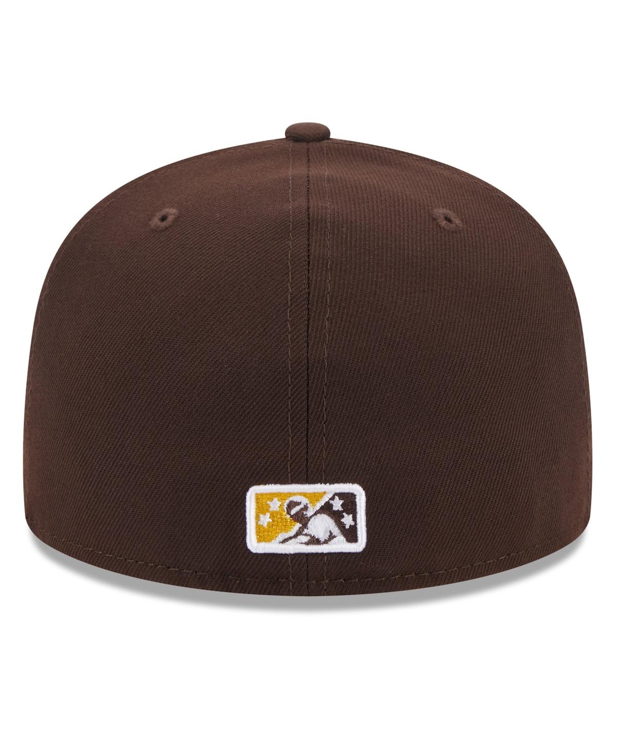 Men's New EraEl Paso Chihuahuas Authentic Collection Alternate Logo 59FIFTY Fitted Hat - Brown