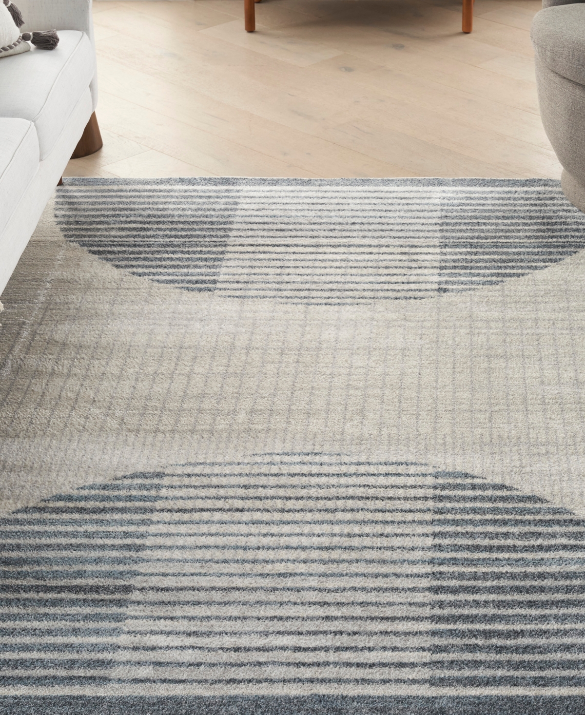 Nourison Home Astra Machine Washable ASW03 7' Area Rug - Blue