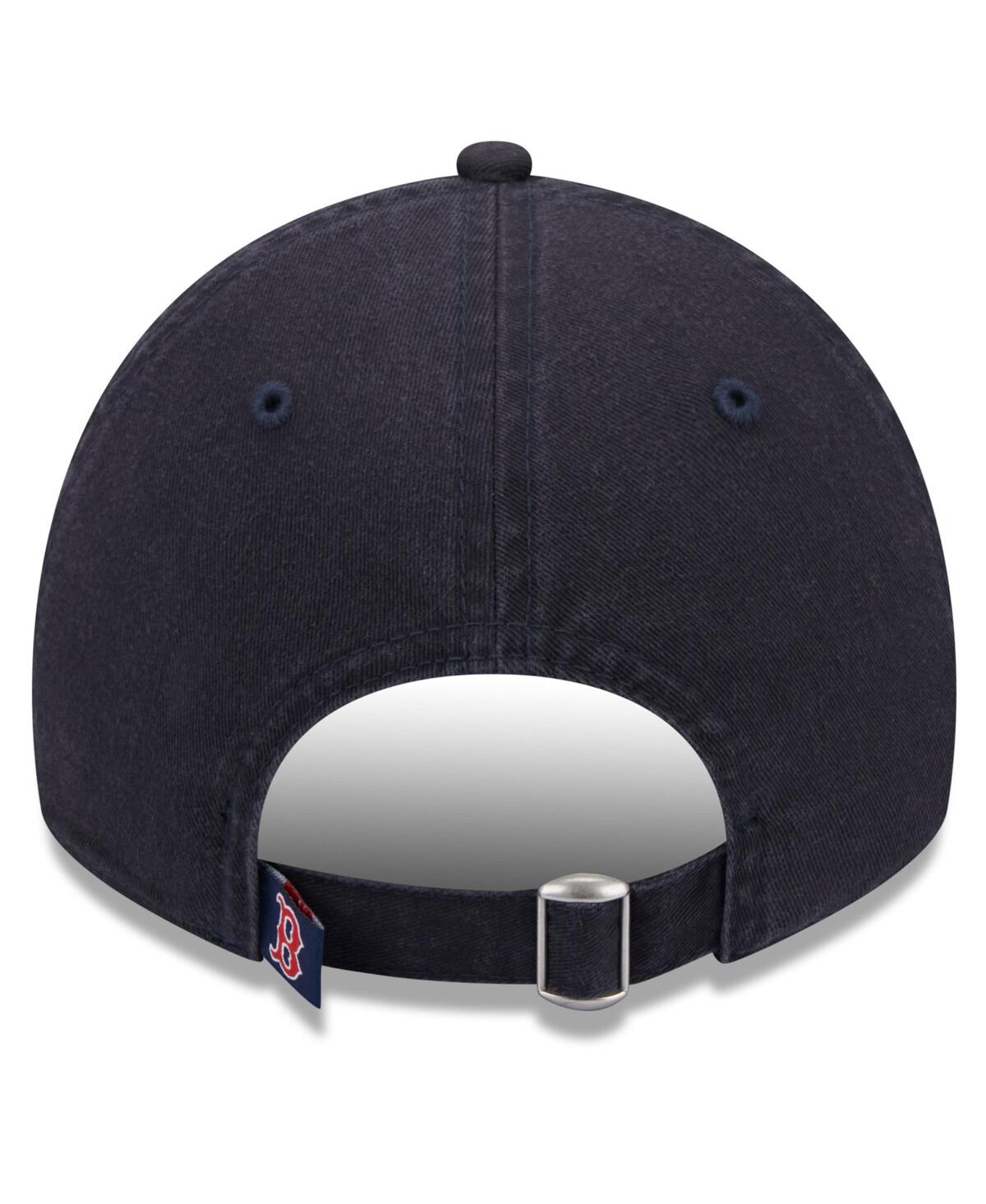 Shop New Era Women's  Navy Boston Red Sox Leaves 9twenty Adjustable Hat