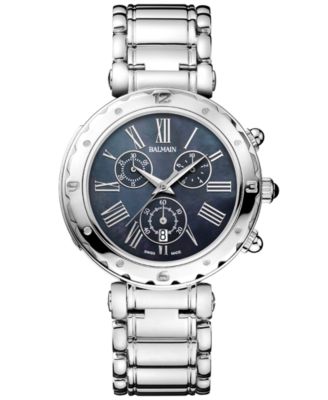 Balmain - Women's Swiss Chronograph ia Stainless Steel Bracelet Watch 38mm