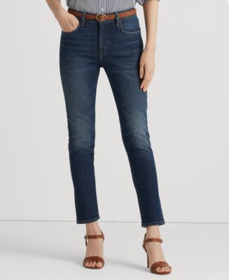 LAUREN Ralph Lauren Coated High-Rise Skinny Ankle Jeans Black Size 10 28 main image 0