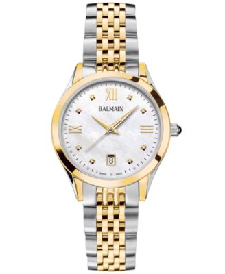 Balmain - Women's Swiss Beleganza Diamond Accent Two-Tone Stainless Steel Bracelet Watch 34mm