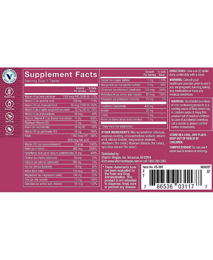 The Vitamin Shoppe One Daily Women's Multivitamin & Multimineral with
