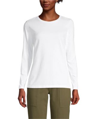 Women's Relaxed Supima Cotton Long Sleeve Crew Neck T-Shirt