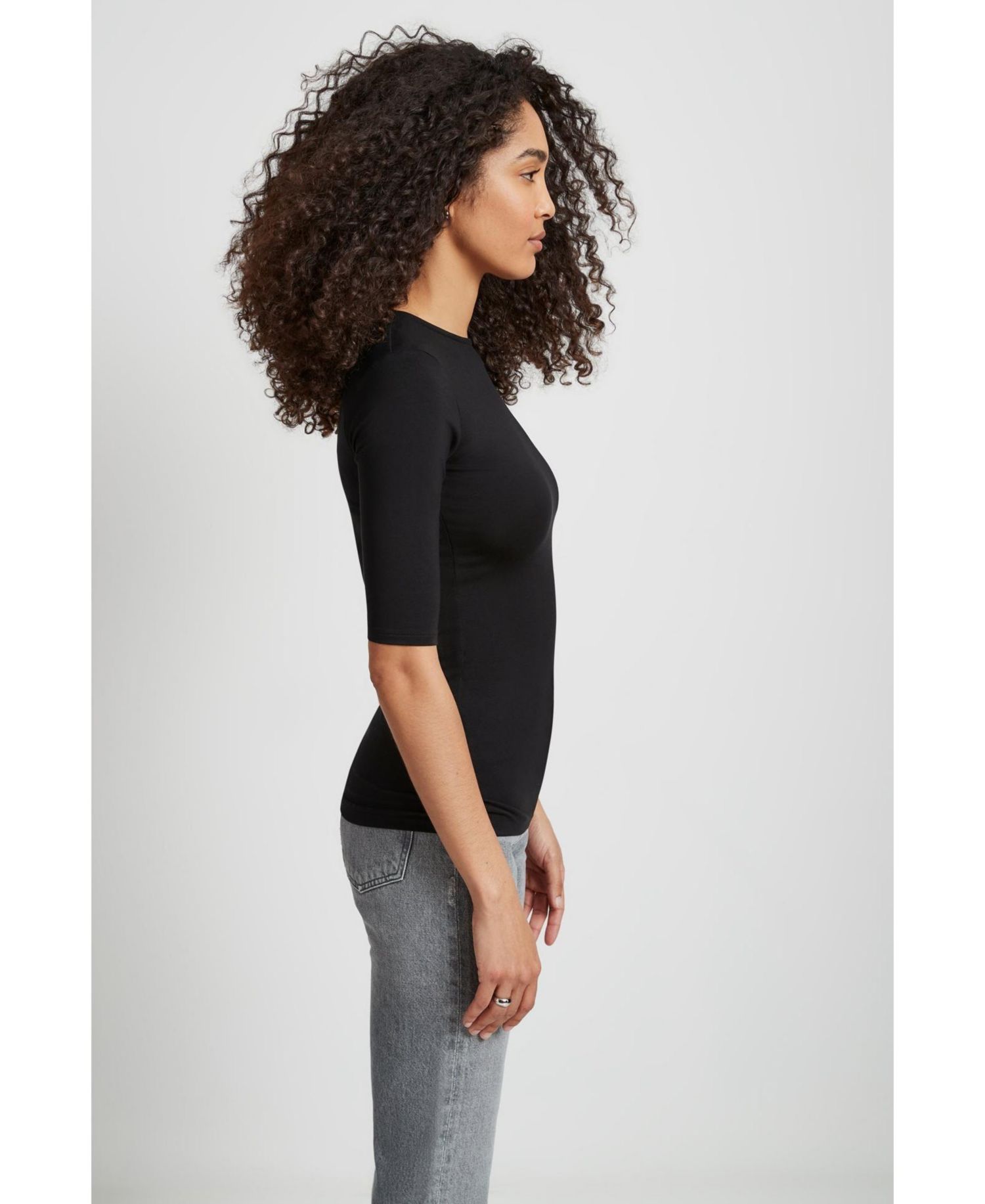 Women's Frankie Rounded-Neck Stretch Jersey Top