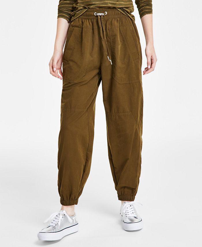 Tommy Jeans Women's Solid Pull-On Utility Jogger Pants - Macy's