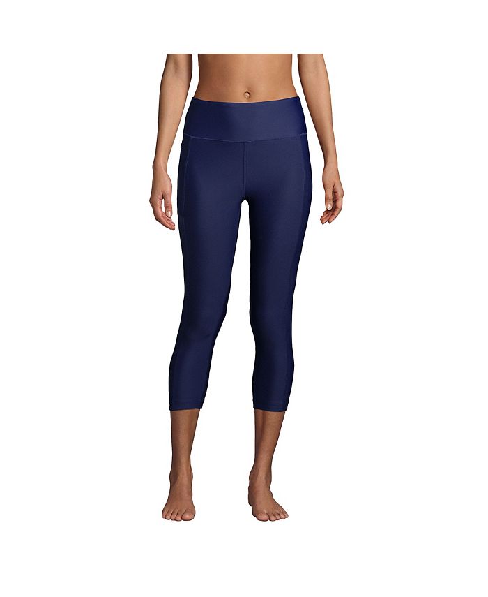 Lands' End Women's High Waisted Modest Swim Leggings with UPF 50 Sun  Protection - Macy's