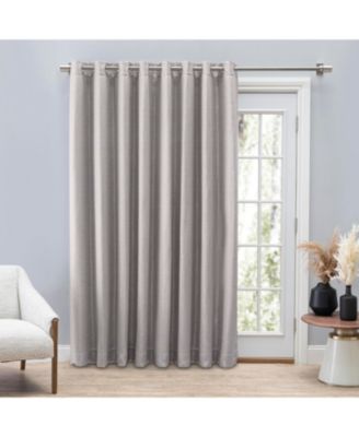 Grasscloth Lined Grommet Curtain Patio Panel w/Wand 110"W x 84"L