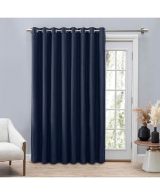Grasscloth Lined Grommet Curtain Patio Panel w/Wand 110"W x 84"L