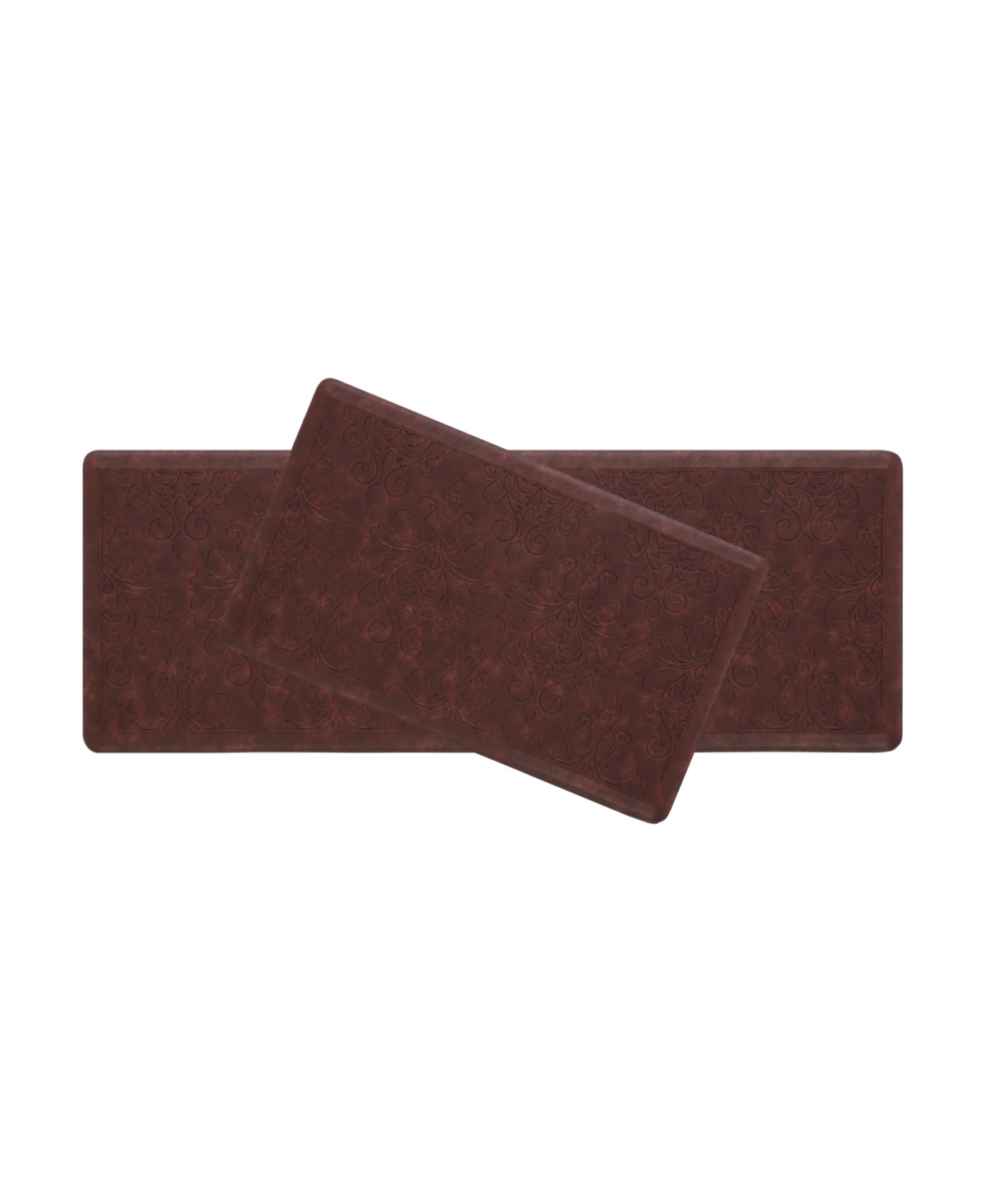 Chef Gear Marni Fatigue-resistant Kitchen Mat 2 Piece Set, 17.5" X 48" And 17.5" X 28" In Red