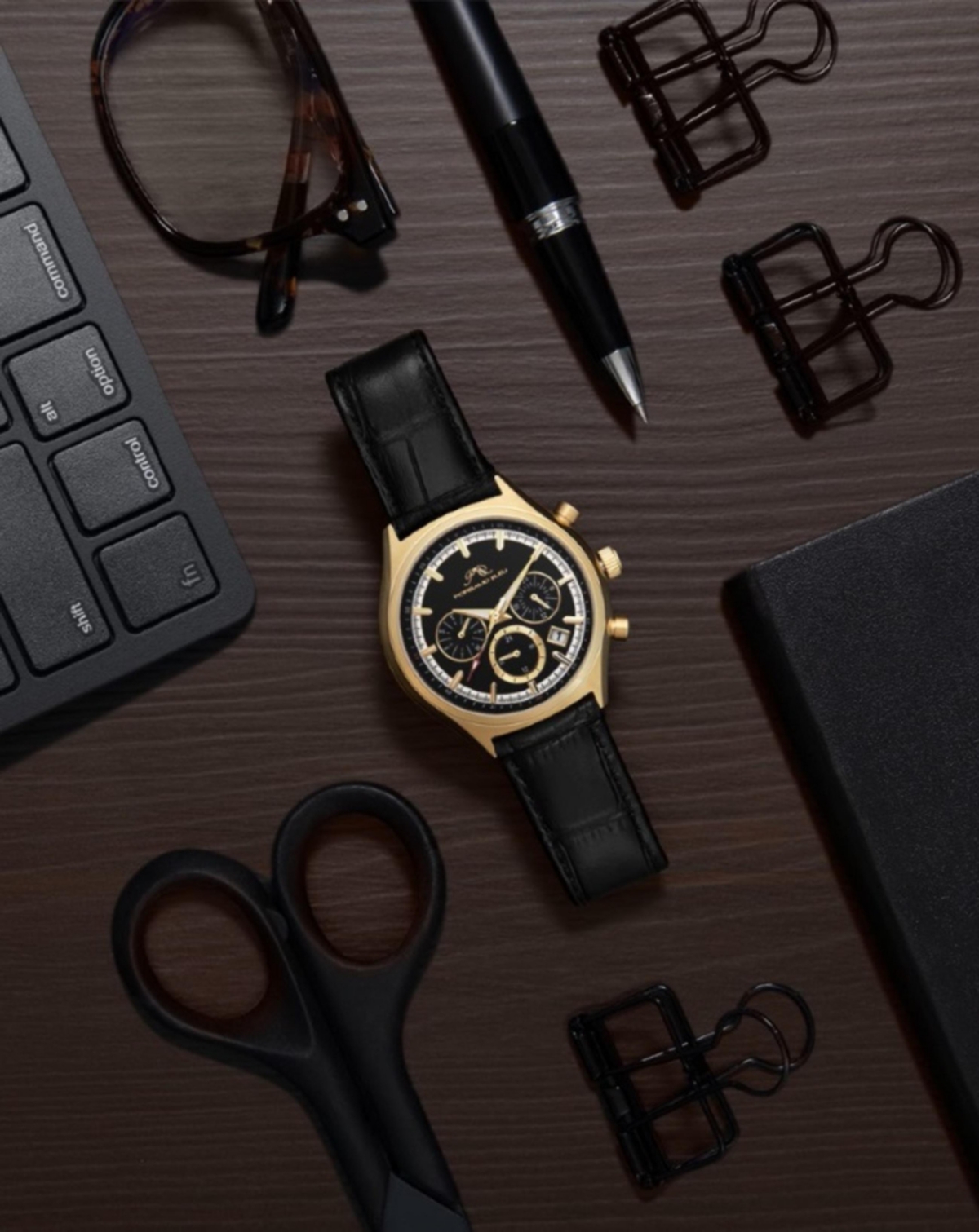 Porsamo Bleu Men's Dylan Genuine Leather Band Watch 872BDYL