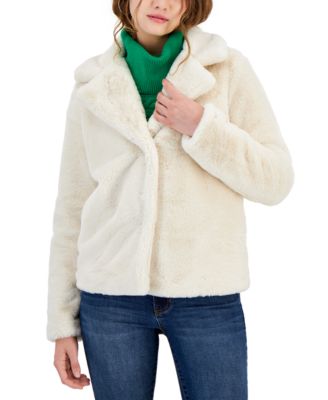 Jou Jou Juniors Notch Collar Faux Fur Jacket Macy s