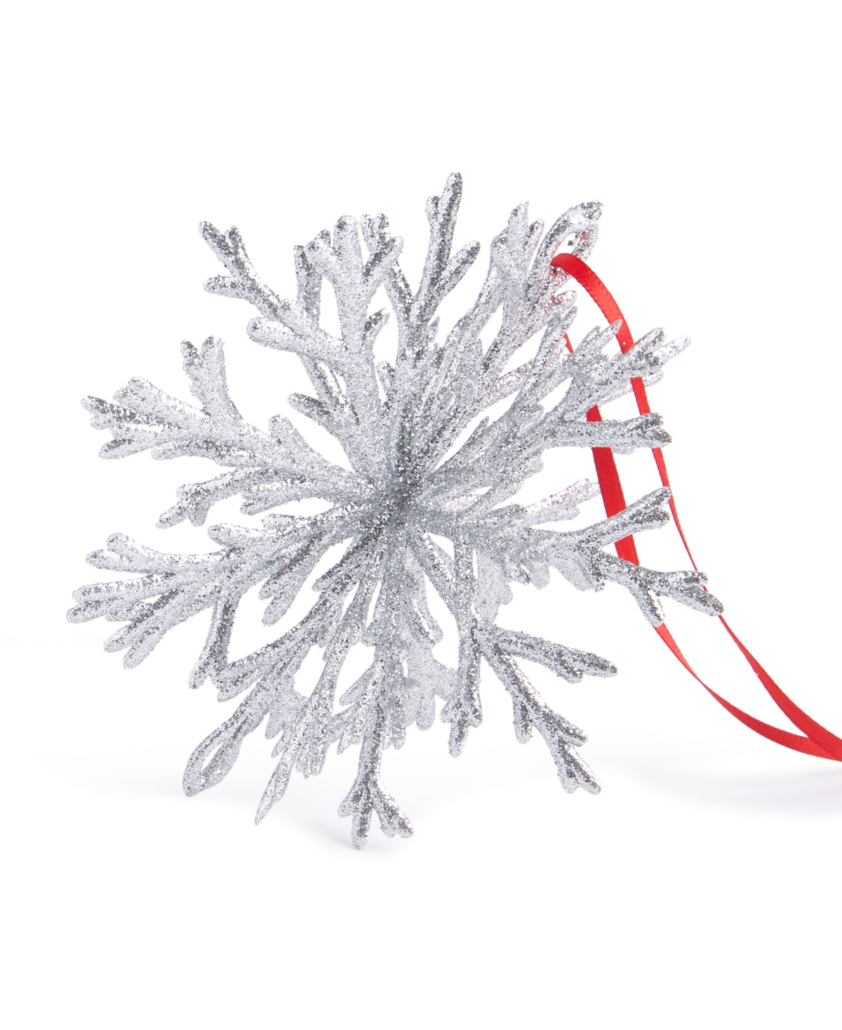 Holiday Lane Seaside Silver Coral Shaped Ornament, Exclusively at Macy's