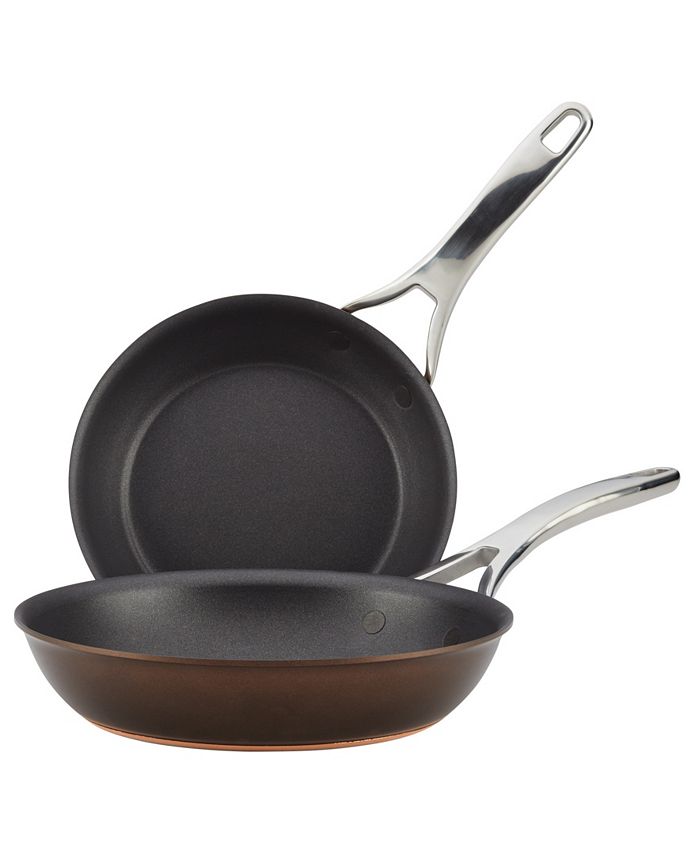 Anolon French Skillets, Hard-Anodized, Nonstick, Twin Pack