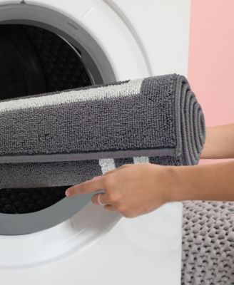 Jean Pierre Double Line Border Tufted - Machine Washable Runner Rug, 26" x 60"