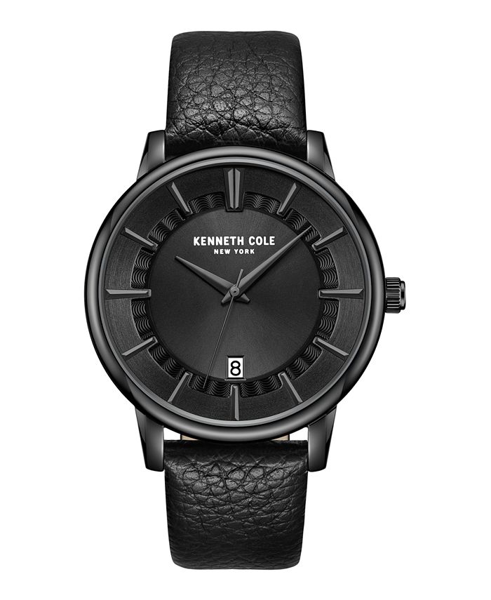 Kenneth Cole New York Men s Quartz Classic Black Genuine Leather