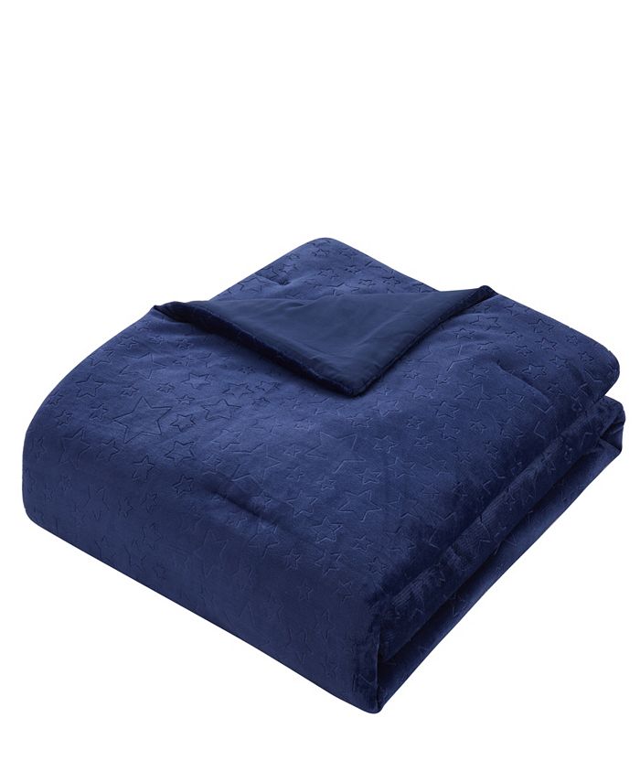 Olivia & Finn Plush Embossed Stars 2Piece Comforter Set, Twin Macy's