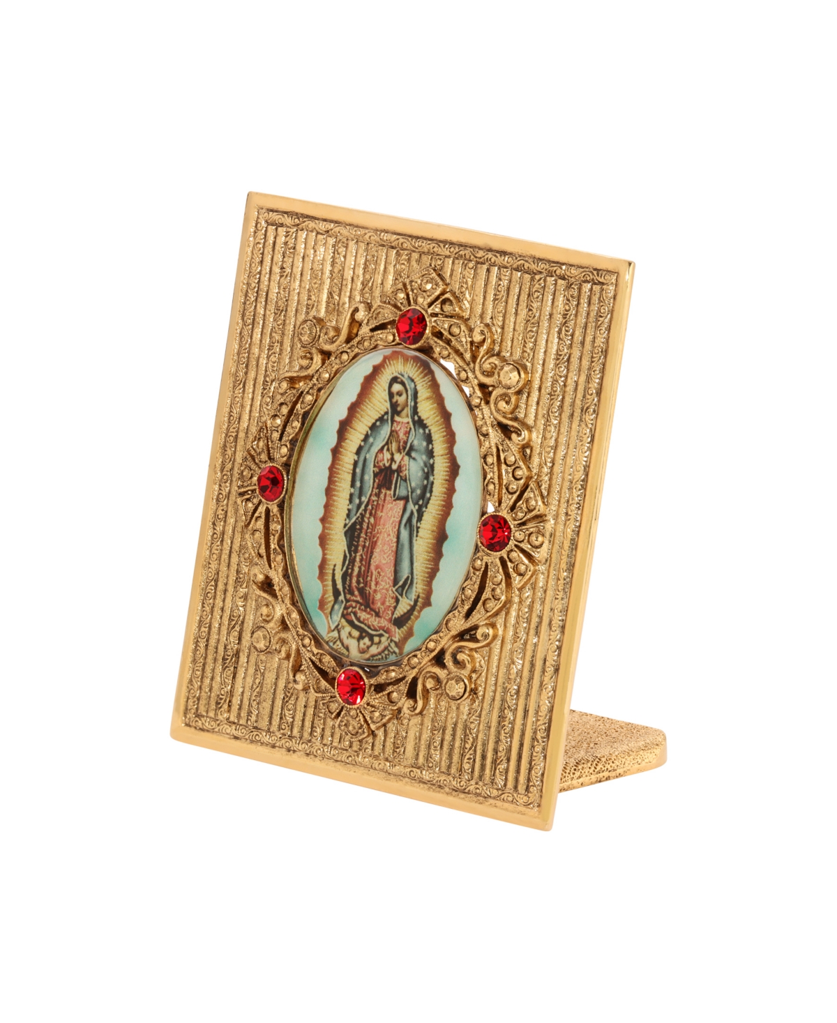 2028 Crystal Our Lady Of Guadalupe Plaque In White